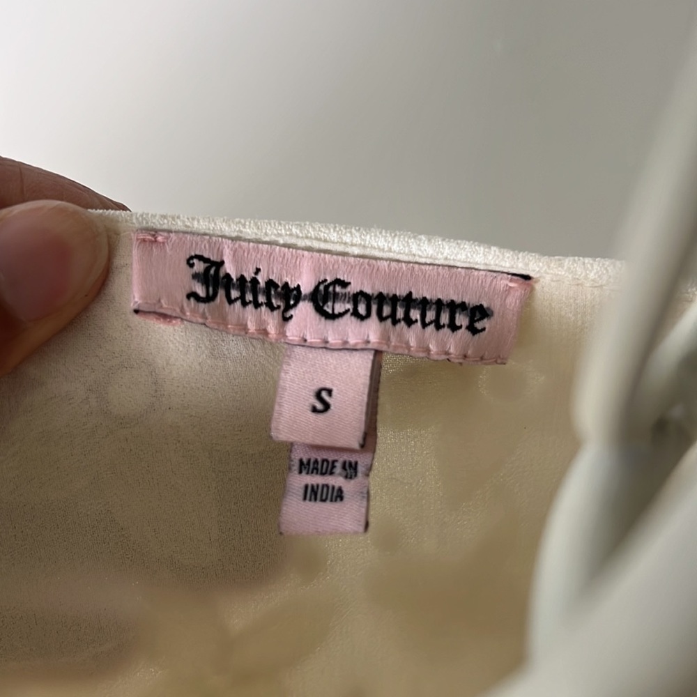 Juicy Couture Cream Angel Embroidered Crepe Dress - Picture 5 of 5